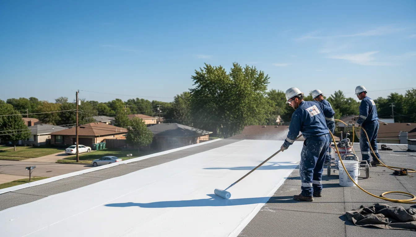 Commercial roof coating in Round Lake Beach, IL near me